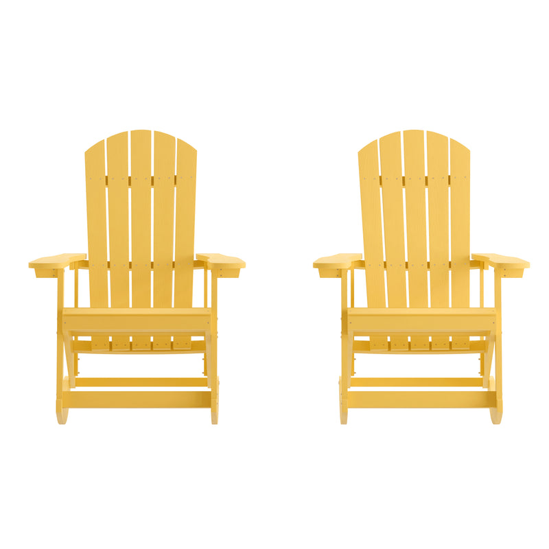 Marietta All-Weather Poly Resin Faux Wood Adirondack Chair - Set of 2