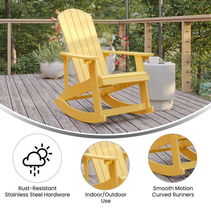 Marietta All-Weather Poly Resin Faux Wood Adirondack Chair - Set of 2