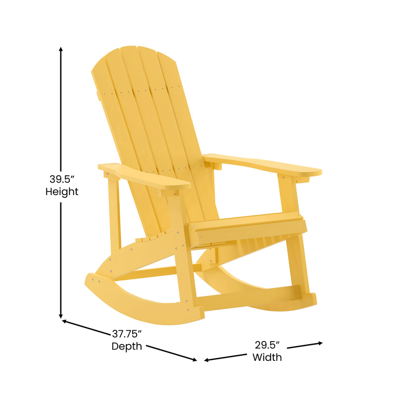 Marietta All-Weather Poly Resin Faux Wood Adirondack Chair - Set of 2