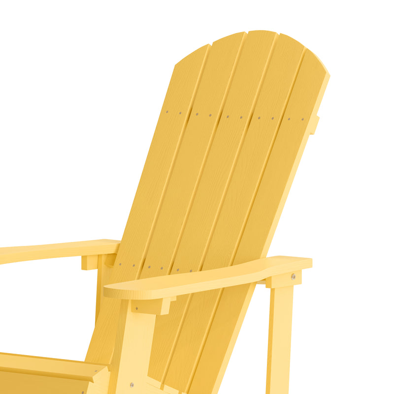 Marietta All-Weather Poly Resin Faux Wood Adirondack Chair - Set of 2