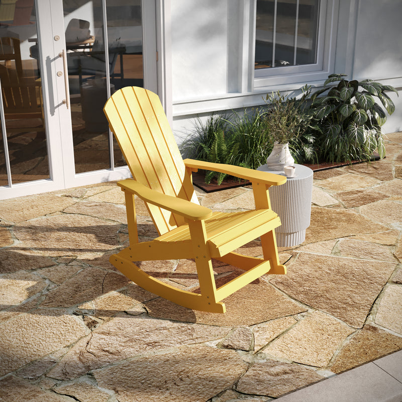 Marietta All-Weather Poly Resin Faux Wood Adirondack Chair - Set of 2