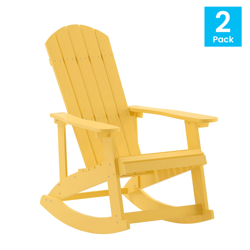 Marietta All-Weather Poly Resin Faux Wood Adirondack Chair - Set of 2