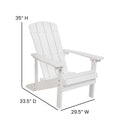Charlestown All-Weather Poly Resin Indoor/Outdoor Folding Adirondack Chair
