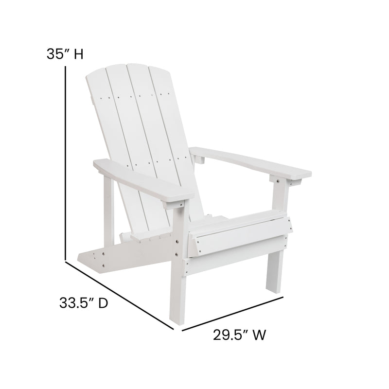 Charlestown All-Weather Poly Resin Indoor/Outdoor Folding Adirondack Chair