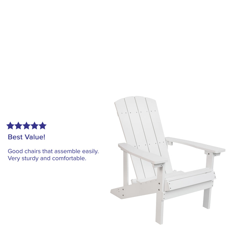 Charlestown All-Weather Poly Resin Indoor/Outdoor Folding Adirondack Chair