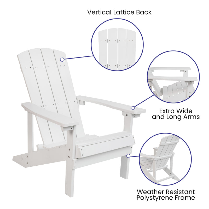 Charlestown All-Weather Poly Resin Indoor/Outdoor Folding Adirondack Chair