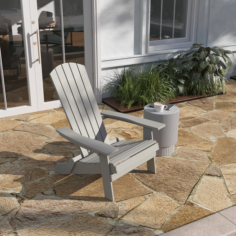 Charlestown All-Weather Poly Resin Indoor/Outdoor Folding Adirondack Chair