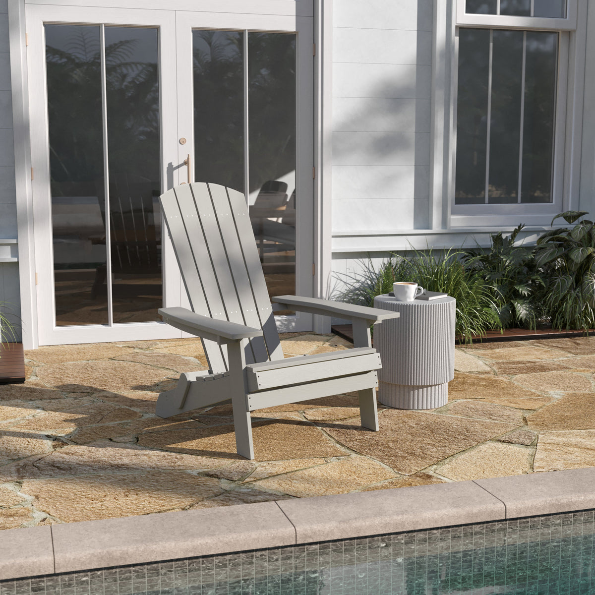 Charlestown All-Weather Poly Resin Indoor/Outdoor Folding Adirondack C