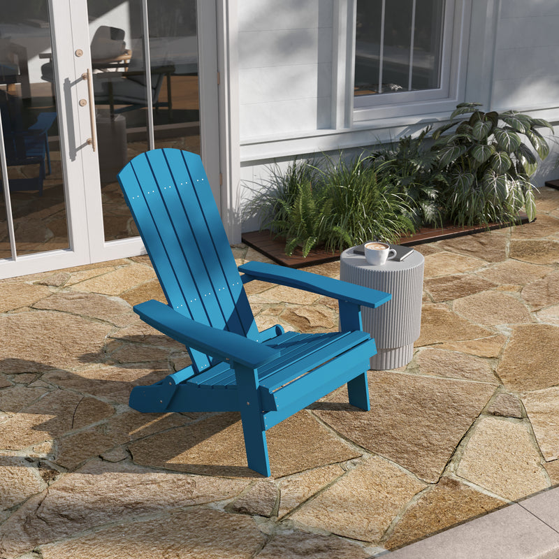 Charlestown All-Weather Poly Resin Indoor/Outdoor Folding Adirondack Chair