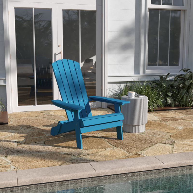 Charlestown All-Weather Poly Resin Indoor/Outdoor Folding Adirondack Chair