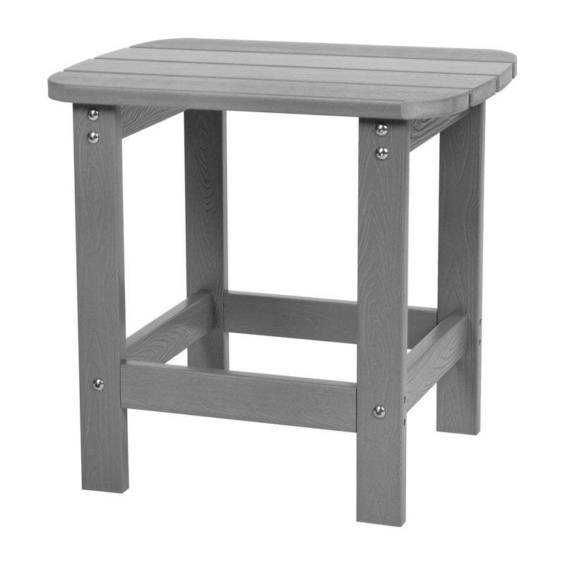 Charlestown All-Weather Poly Resin Wood Adirondack Side Table