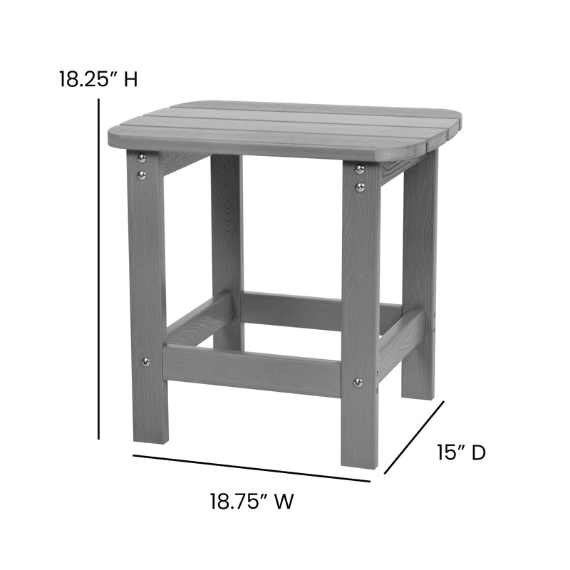 Charlestown All-Weather Poly Resin Wood Adirondack Side Table