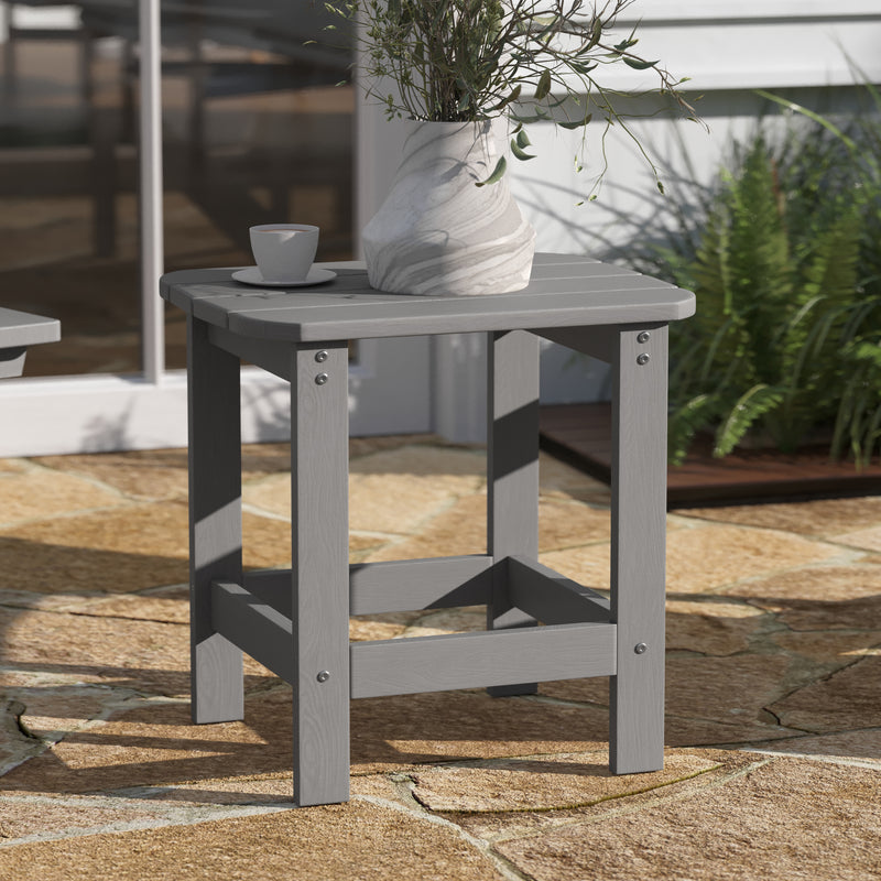 Charlestown All-Weather Poly Resin Wood Adirondack Side Table