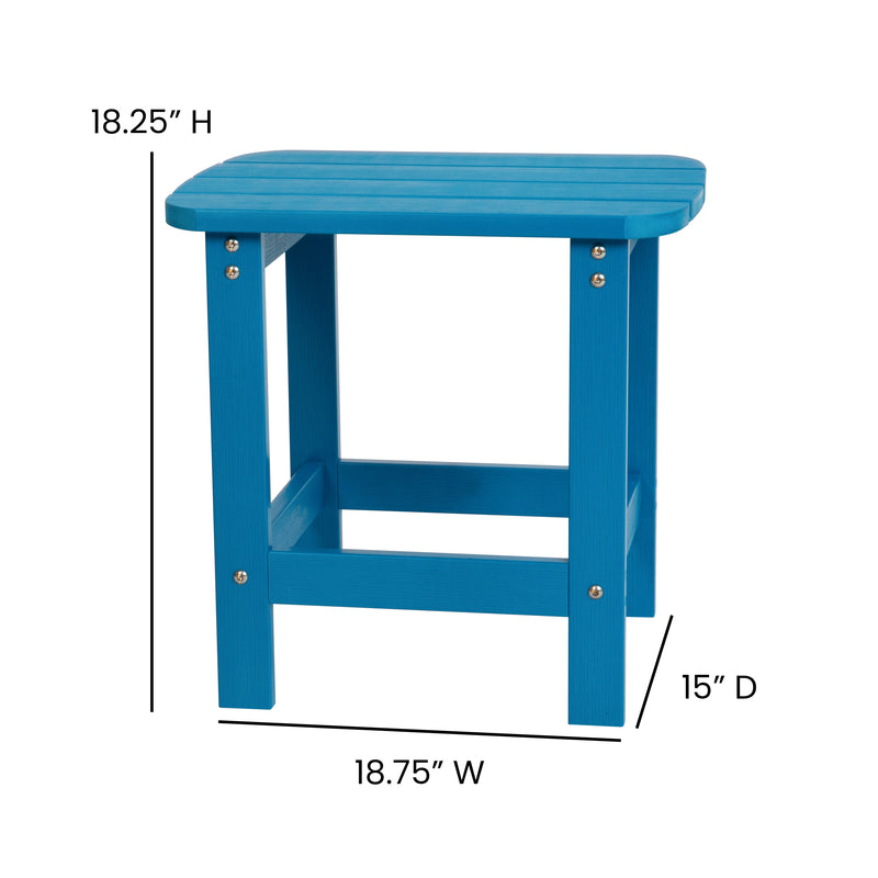 Charlestown All-Weather Poly Resin Wood Adirondack Side Table