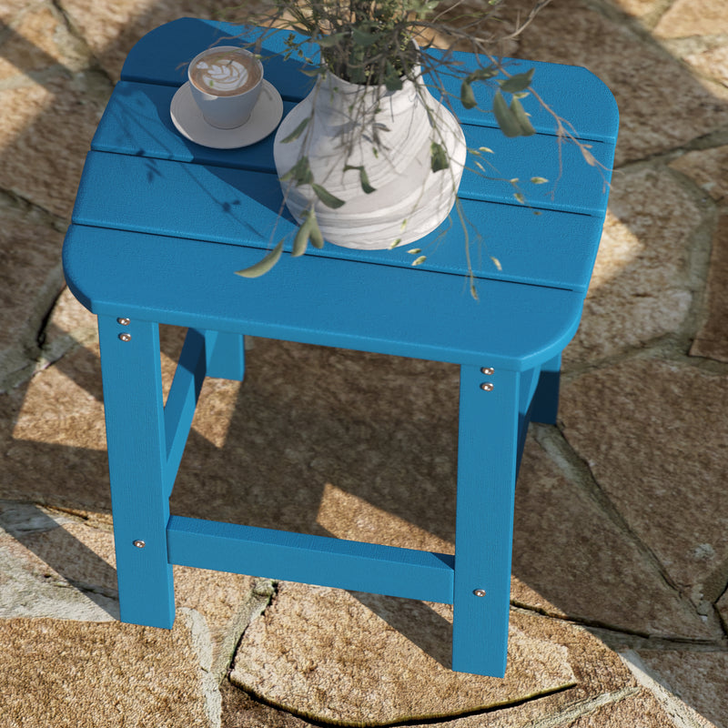 Charlestown All-Weather Poly Resin Wood Adirondack Side Table