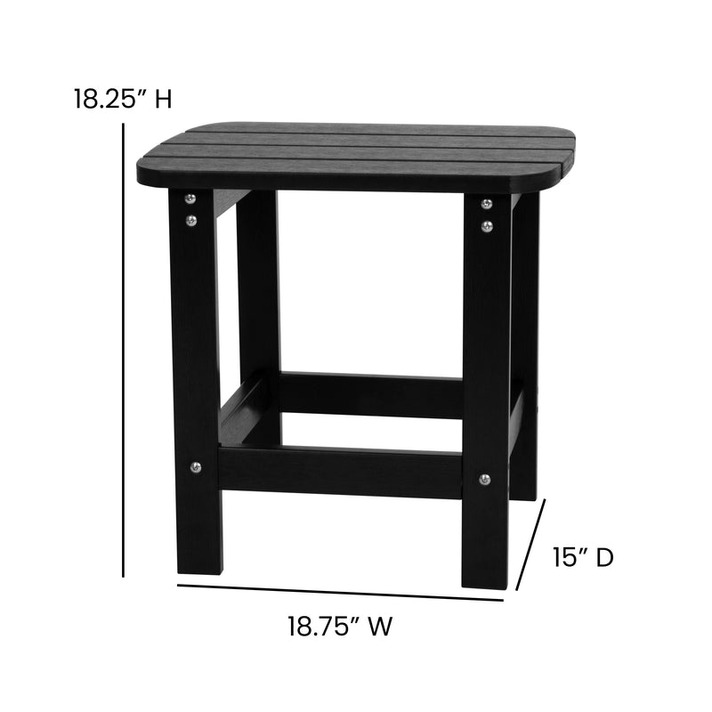 Charlestown All-Weather Poly Resin Wood Adirondack Side Table