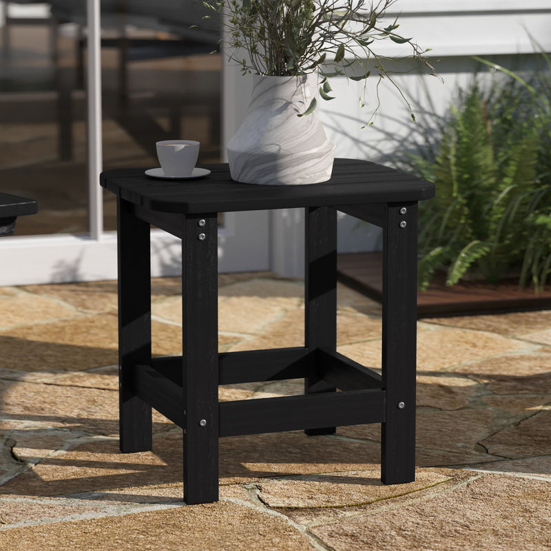 Charlestown All-Weather Poly Resin Wood Adirondack Side Table