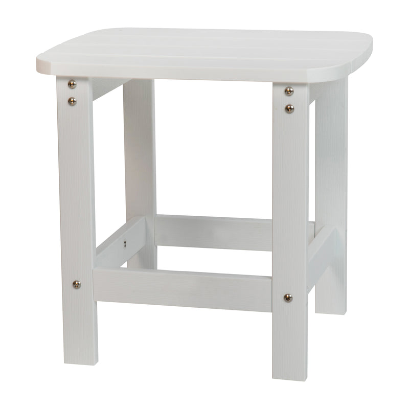 Charlestown All-Weather Poly Resin Wood Adirondack Side Table