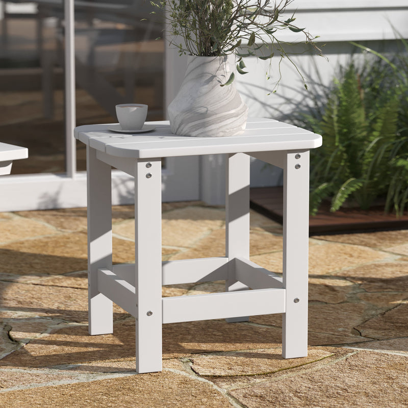 Charlestown All-Weather Poly Resin Wood Adirondack Side Table