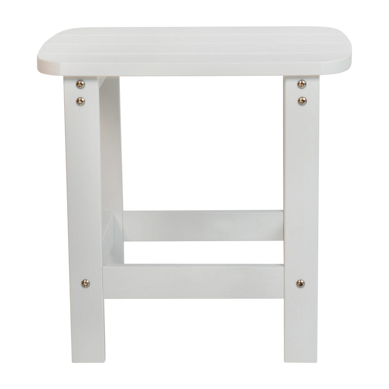 Charlestown All-Weather Poly Resin Wood Adirondack Side Table