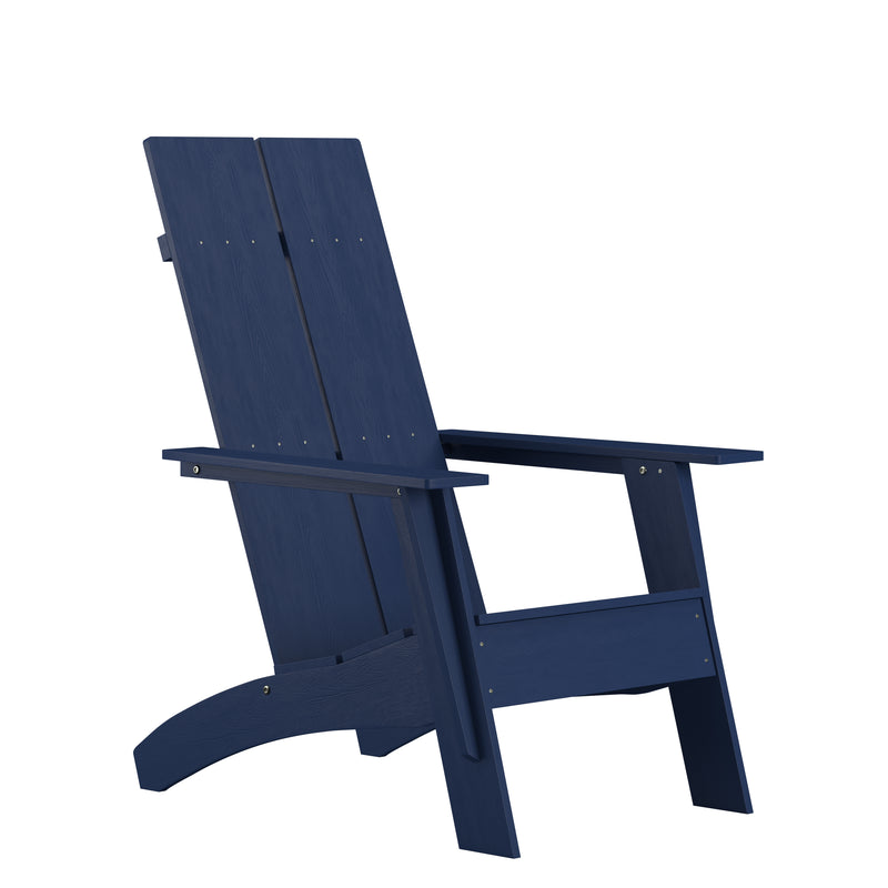 Brady Dual Slat Poly Resin Adirondack Chair