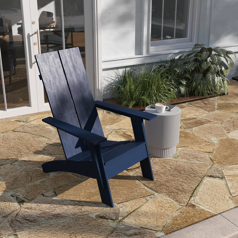 Brady Dual Slat Poly Resin Adirondack Chair