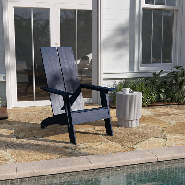 Brady Dual Slat Poly Resin Adirondack Chair