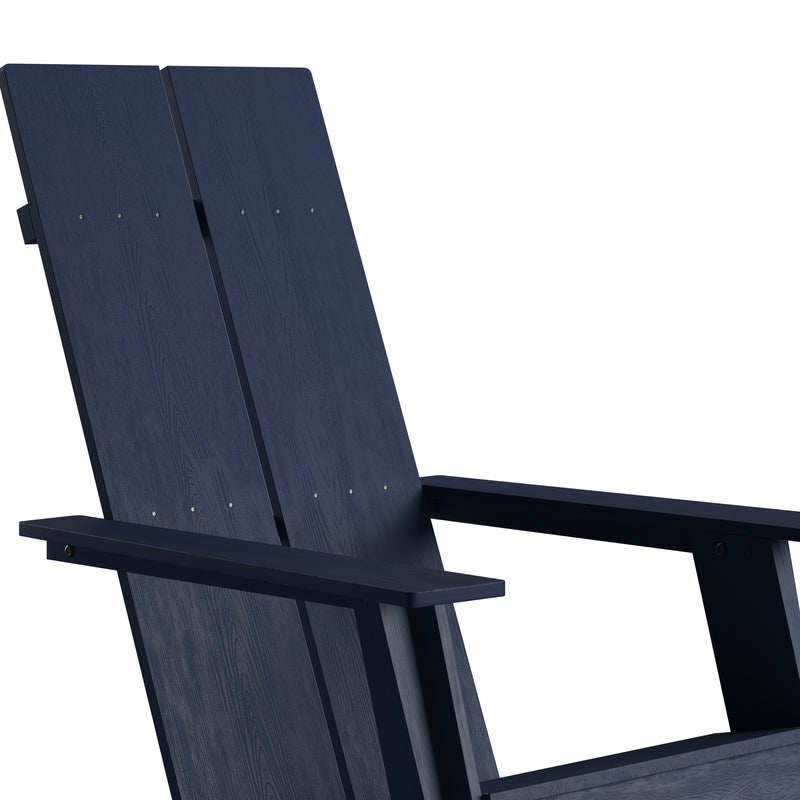 Brady Dual Slat Poly Resin Adirondack Chair