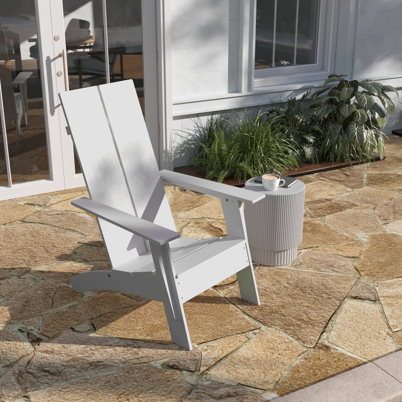 Brady Dual Slat Poly Resin Adirondack Chair