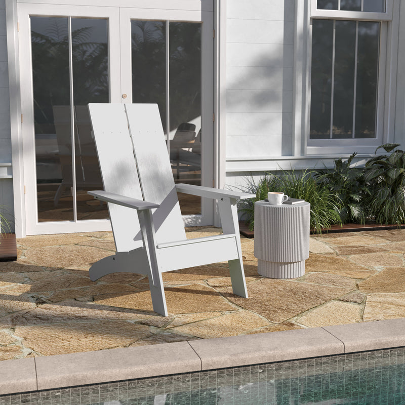 Brady Dual Slat Poly Resin Adirondack Chair