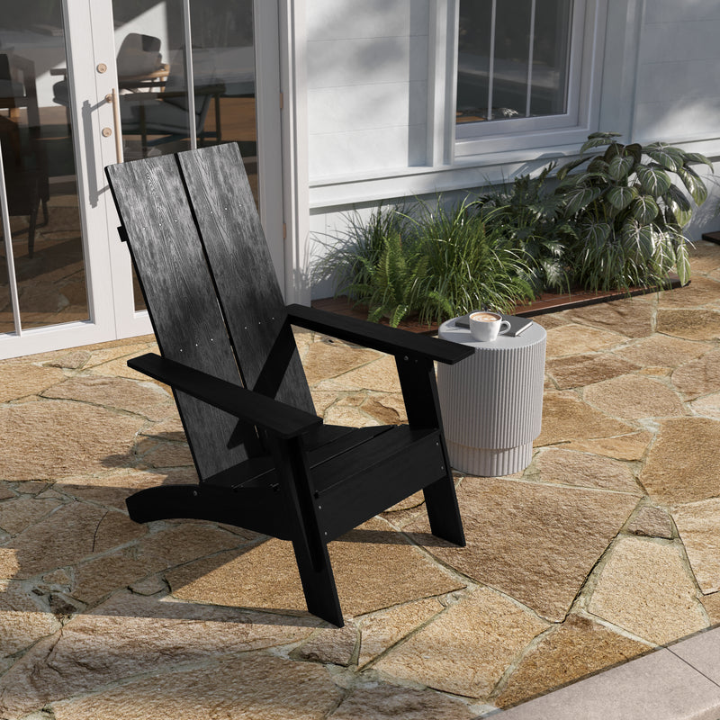 Brady Dual Slat Poly Resin Adirondack Chair