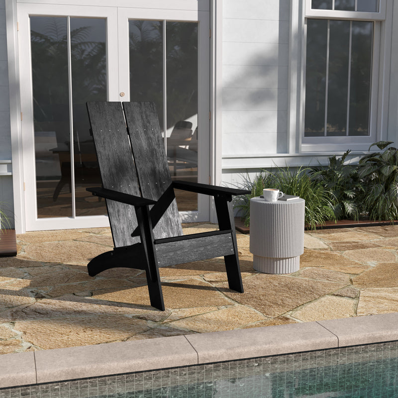 Brady Dual Slat Poly Resin Adirondack Chair