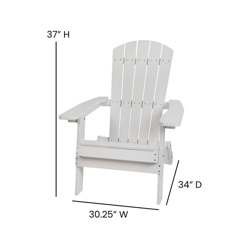 Charlestown All-Weather Poly Resin Indoor/Outdoor Folding Adirondack Chair