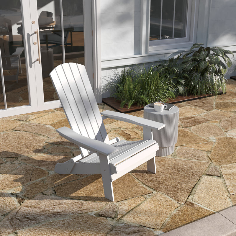 Charlestown All-Weather Poly Resin Indoor/Outdoor Folding Adirondack Chair