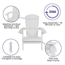 Charlestown All-Weather Poly Resin Indoor/Outdoor Folding Adirondack Chair
