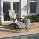 Brady Dual Slat Poly Resin Adirondack Chair with Foot Rest