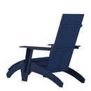 Brady Dual Slat Poly Resin Adirondack Chair with Foot Rest