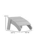 Brady Dual Slat Poly Resin Adirondack Chair with Foot Rest