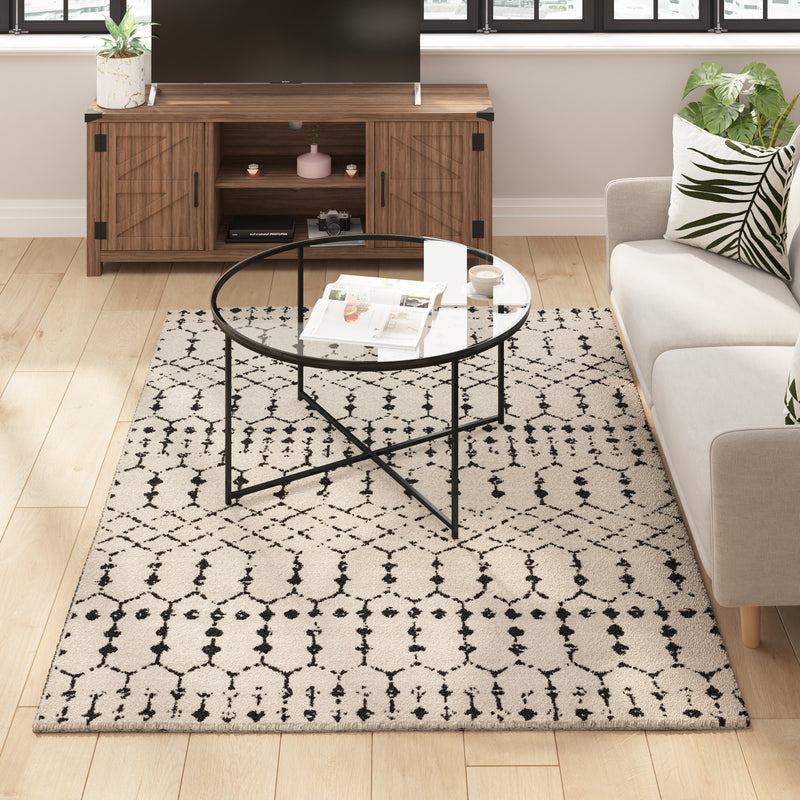 Beth Geometric Bohemian Low Pile Rug