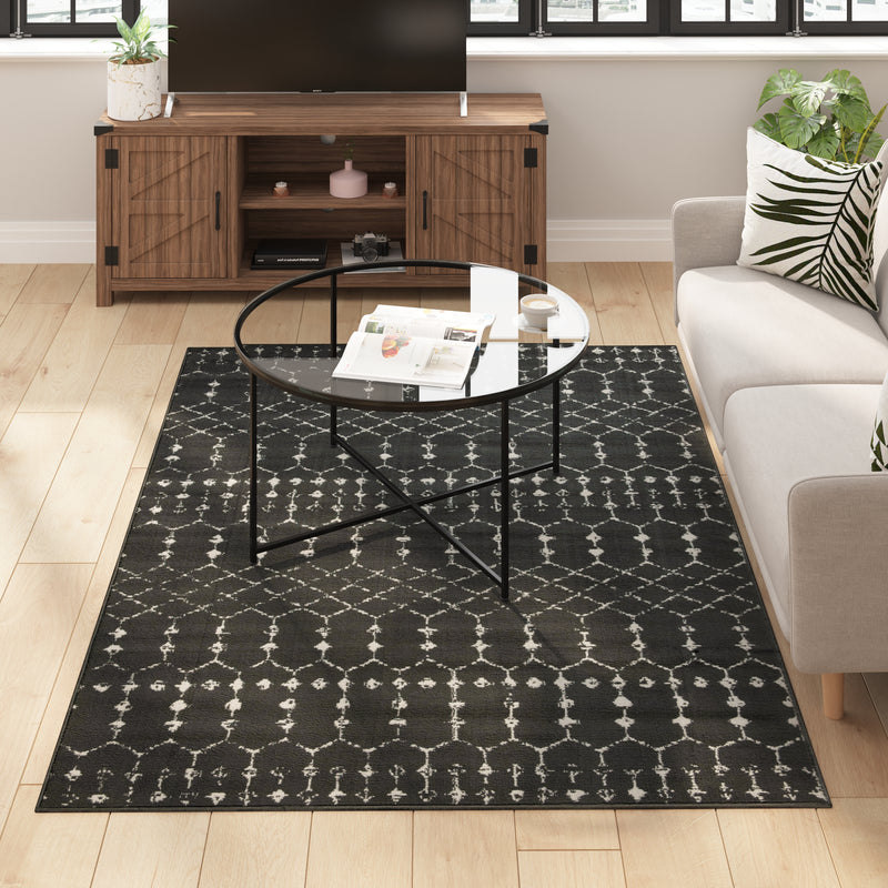 Beth Geometric Bohemian Low Pile Rug