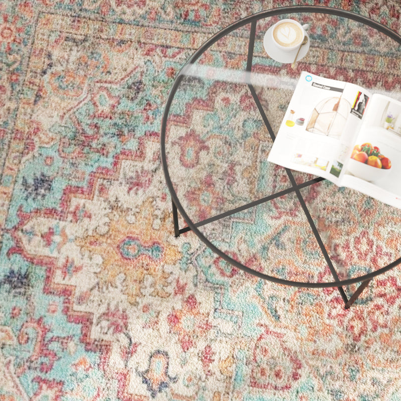 Katherine Distressed Vintage Medallion Area Rug