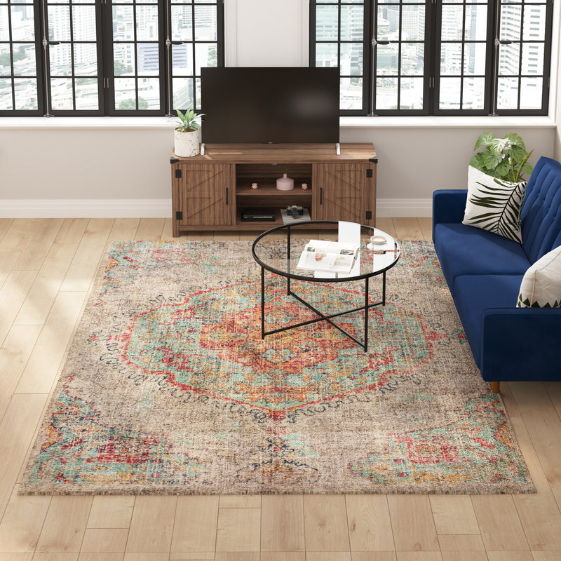 Katherine Distressed Medallion Area Rug