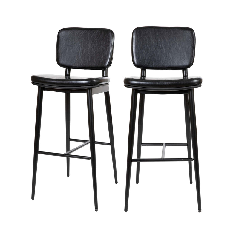 Verta Contoured Faux Leather Bar Stools