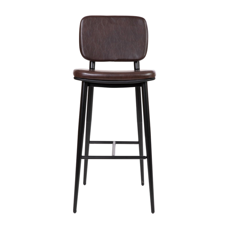 Verta Contoured Faux Leather Bar Stools