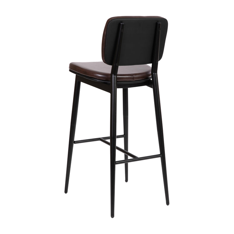 Verta Contoured Faux Leather Bar Stools