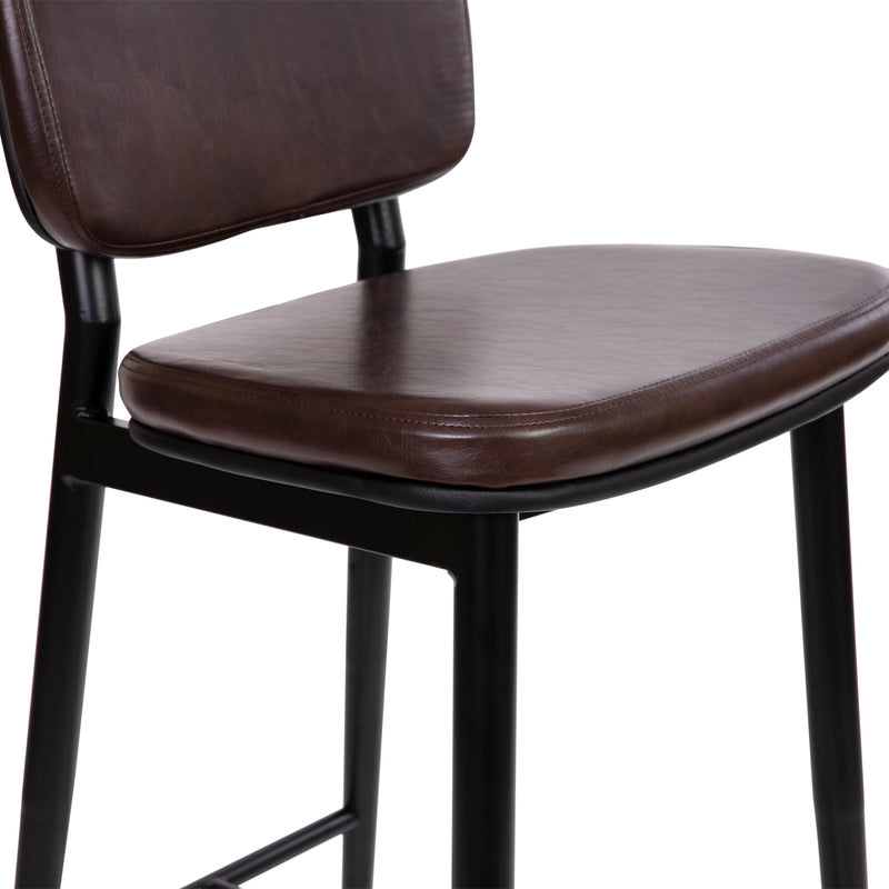 Verta Contoured Faux Leather Bar Stools