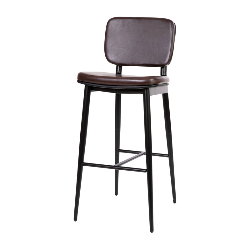 Verta Contoured Faux Leather Bar Stools