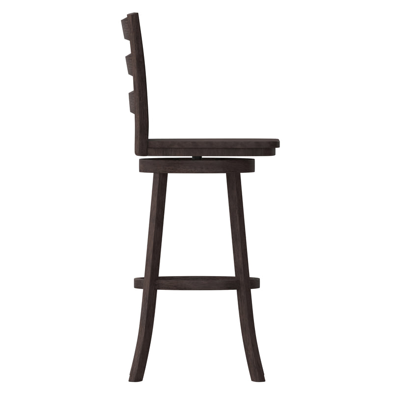 Laurel Wooden Swivel Ladderback Bar Stool