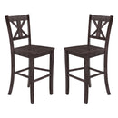 Gunter Set of 2 Modern Wooden Farmhouse Bar Stools