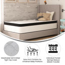 Oriana 12" CertiPUR-US Certified Hybrid Pocket Spring Mattress in a Box with an Extra Firm Feel for Durable Support